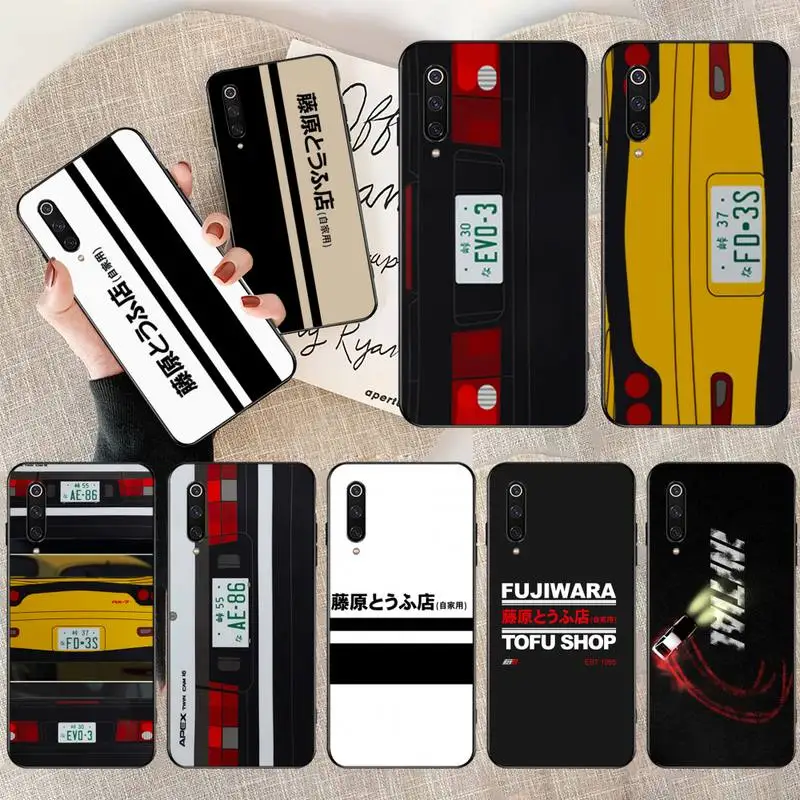 

CUTEWANAN INITIAL D AE86 Black Soft Shell Phone Case Capa for Xiaomi Mi9 9SE 8SE Pocophone F1 Mi8 Lite
