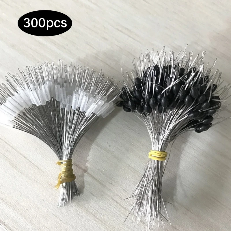 

300pcs/lot Float Rubber Stopper Fishing Bobber Stopper Float Cylindrical Space L,M,S Fish Line Accessories