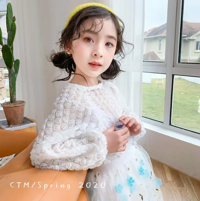 Фото 2020 Весенняя Милая футболка с цветочным рисунком для маленьких девочек модный 2020 Весенняя Милая футболка с цветочным рисунком для маленьких девочек модный