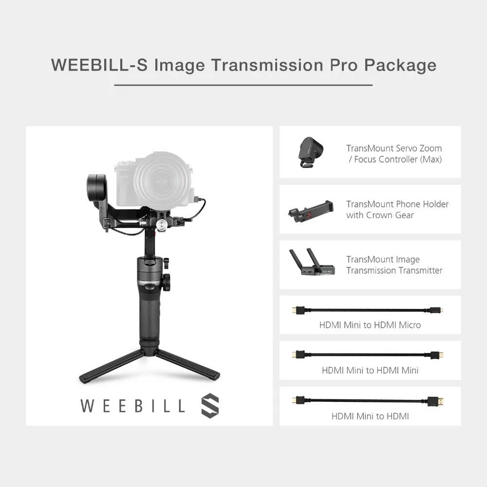 Zhiyun Weebill S 3-х осевая передача изображения ручной шарнирный стабилизатор для камеры GoPro для sony A7 Panasonic EOS R беззеркальных Камера OLED Дисплей