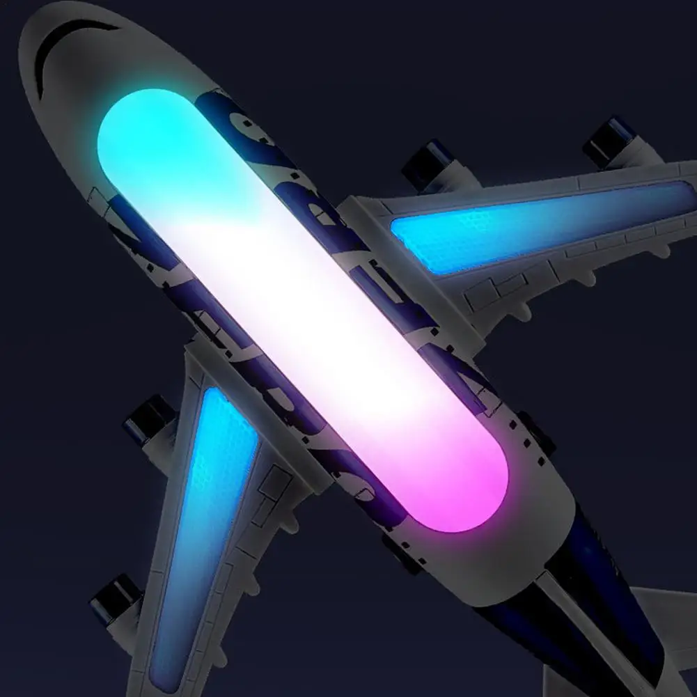 Electric Stimulated Airplane 360 Degree Rotation Impact Protective Toy Colorful Light Music Automatic Lift Passenger Aircraft | Игрушки и