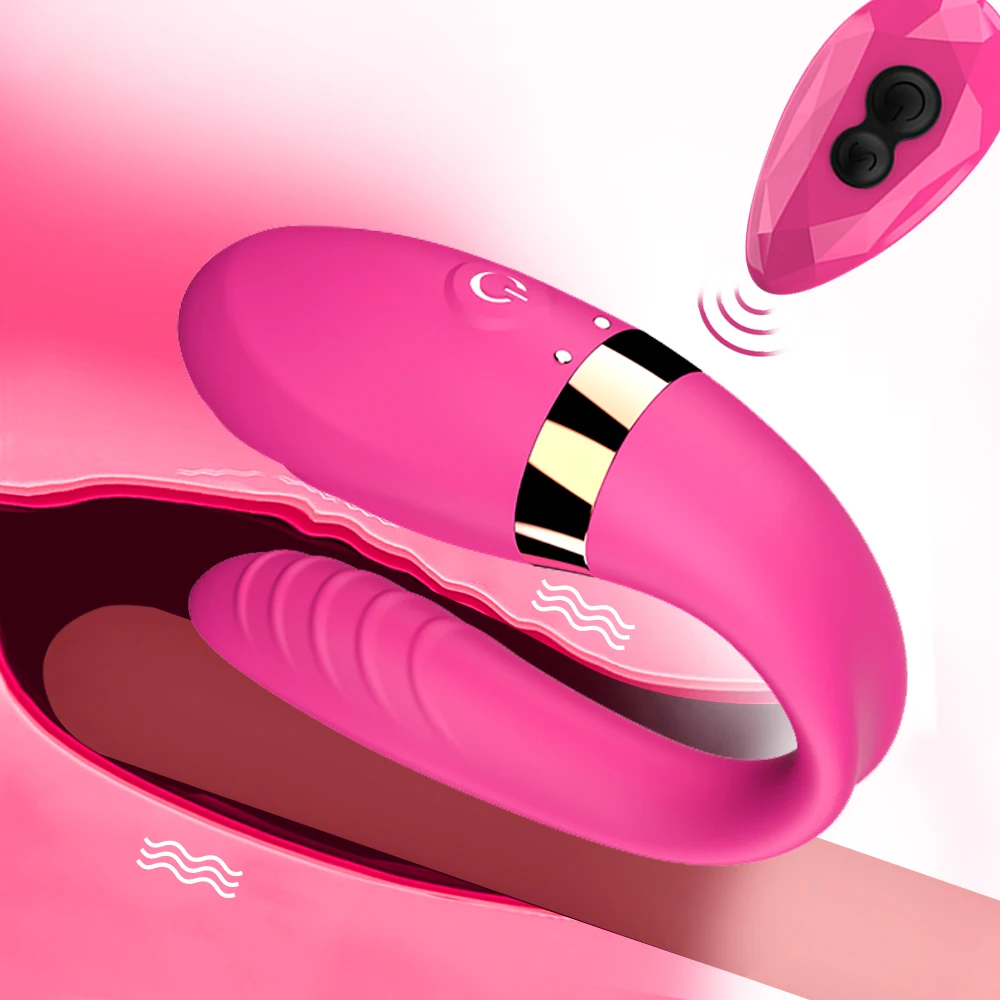 Беспроводной Вибратор для пары фаллоимитатор Стимулятор точки G u образный