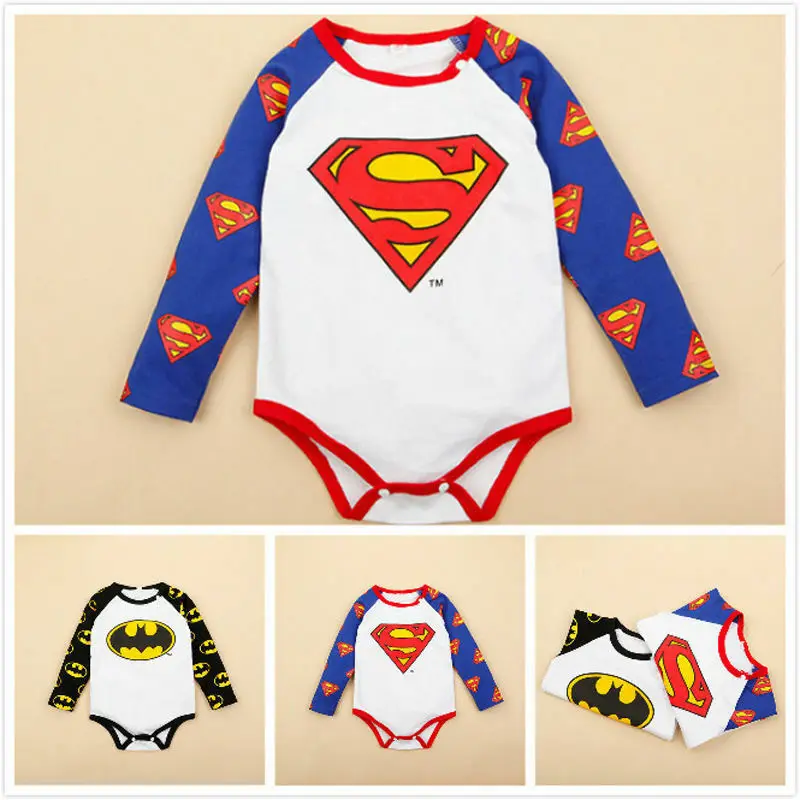 2019 New Newborn Infant Baby Boy Girl Bodysuit Jumpsuit Boys Superman Batman Cotton Clothes Outfits | Детская одежда и обувь