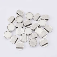 20pcs 1414mm round blank bezel tray setting flat slider spacer for 102mm leather cord diy bracelets jewelry making