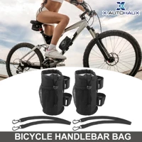 x autohaux bicycle handlebar bag cup holder drink holder bag with net pocket for mountain bike motorcycle utv atv boat black