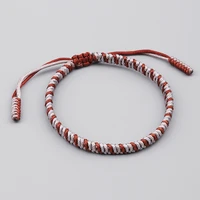 tibetan buddhist handbraided knots blessed lucky rope bracelet for man women bangle original handmade jewelry