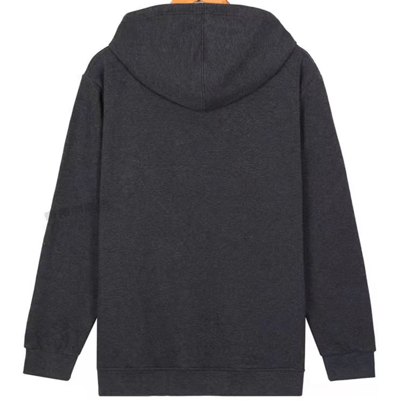 Мужская весенне-осенняя толстовка с капюшоном и карманами на молнии большие