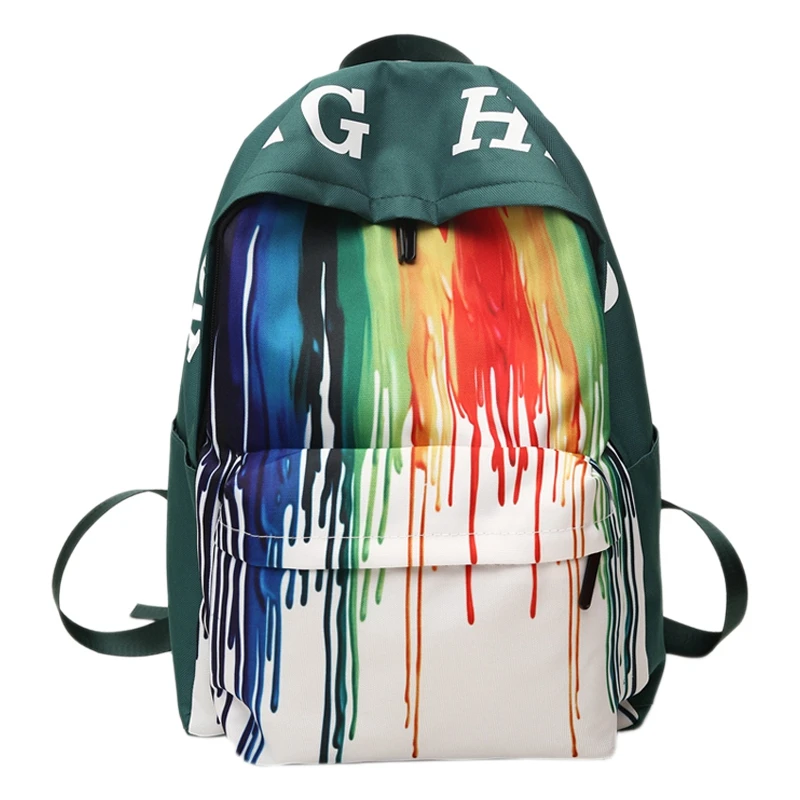 Модная женская сумка через плечо с принтом граффити рюкзак для студентов | Багаж