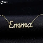 Ожерелье с именем на заказ, ожерелье из циркония для женщин, ожерелья с каменной цепочкой, женское ожерелье с именем на заказ, подарки для женщин