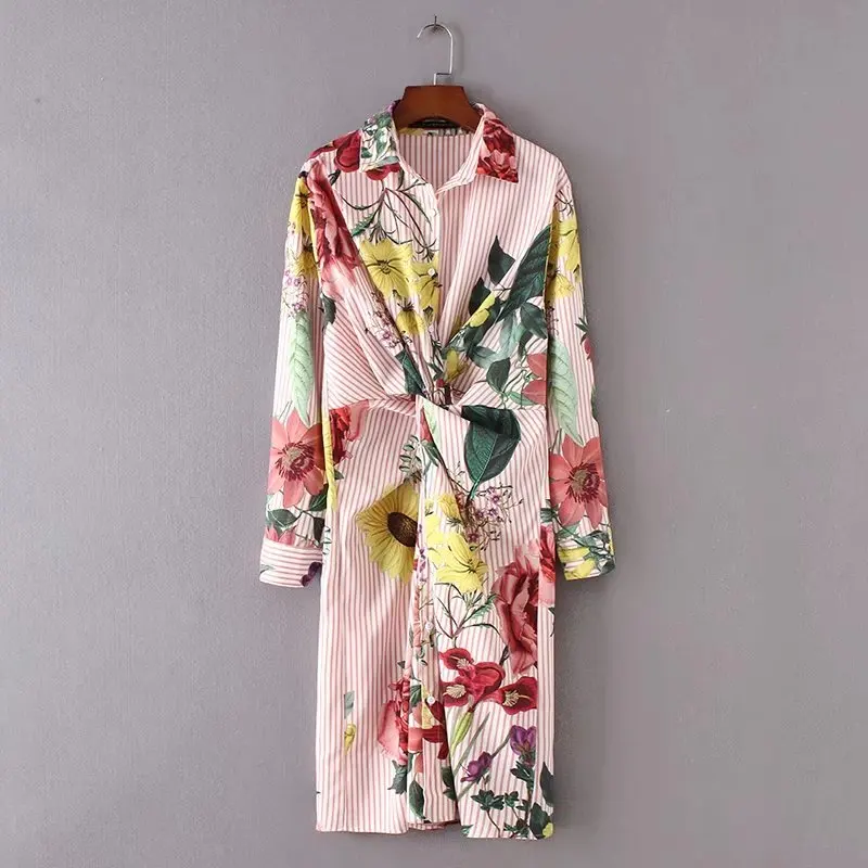 Женское винтажное платье в полоску Элегантное повседневное облегающее с длинным