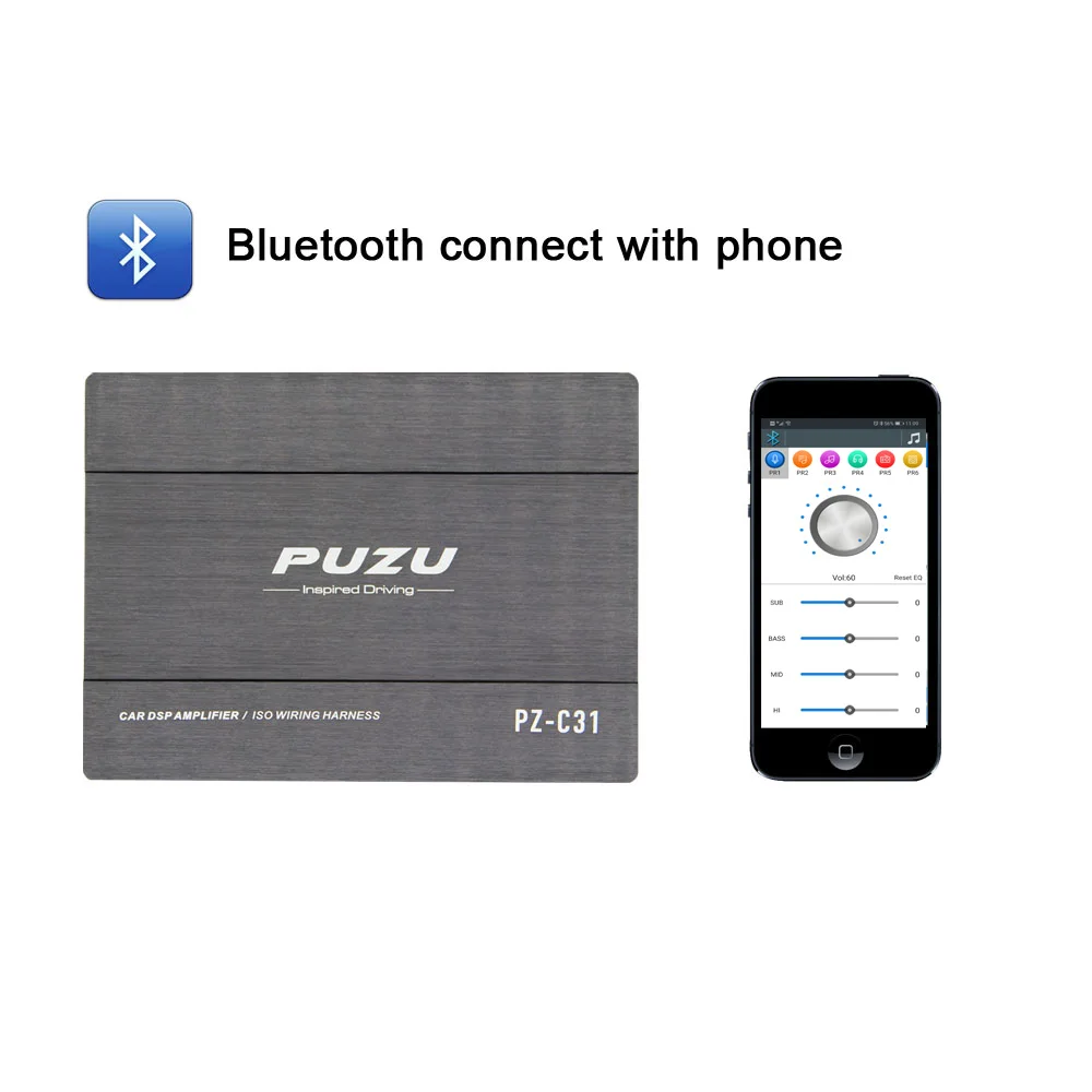 Puzu автомобильный усилитель цифровой обработки сигналов аудио сигнала процессор