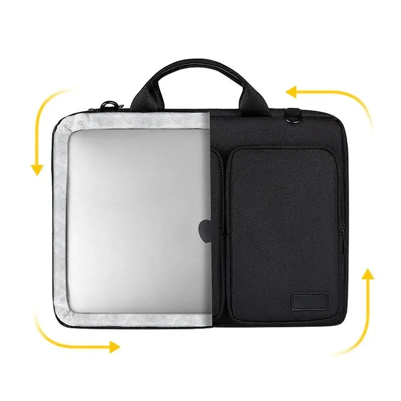 Fashion Polyester Laptop Bags for Men Women 13.3 14.1 15.4 15.6 inch for Macbook Casual Portable Waterproof Notebook Office Bag