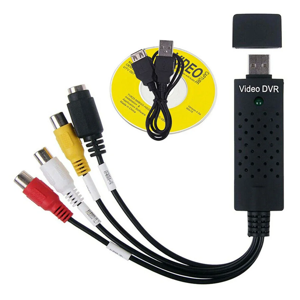 USB 2 0 аудио телевидение Видео VHS к ПК DVD видеомагнитофон конвертер легко