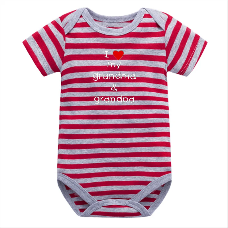 

Love My Grandpa Grandma Print Bodysuits Thanksgiving Outfits for Girls Rainbow 2021 Fashion Cotton Newborn Boy Clothes 0-6m M