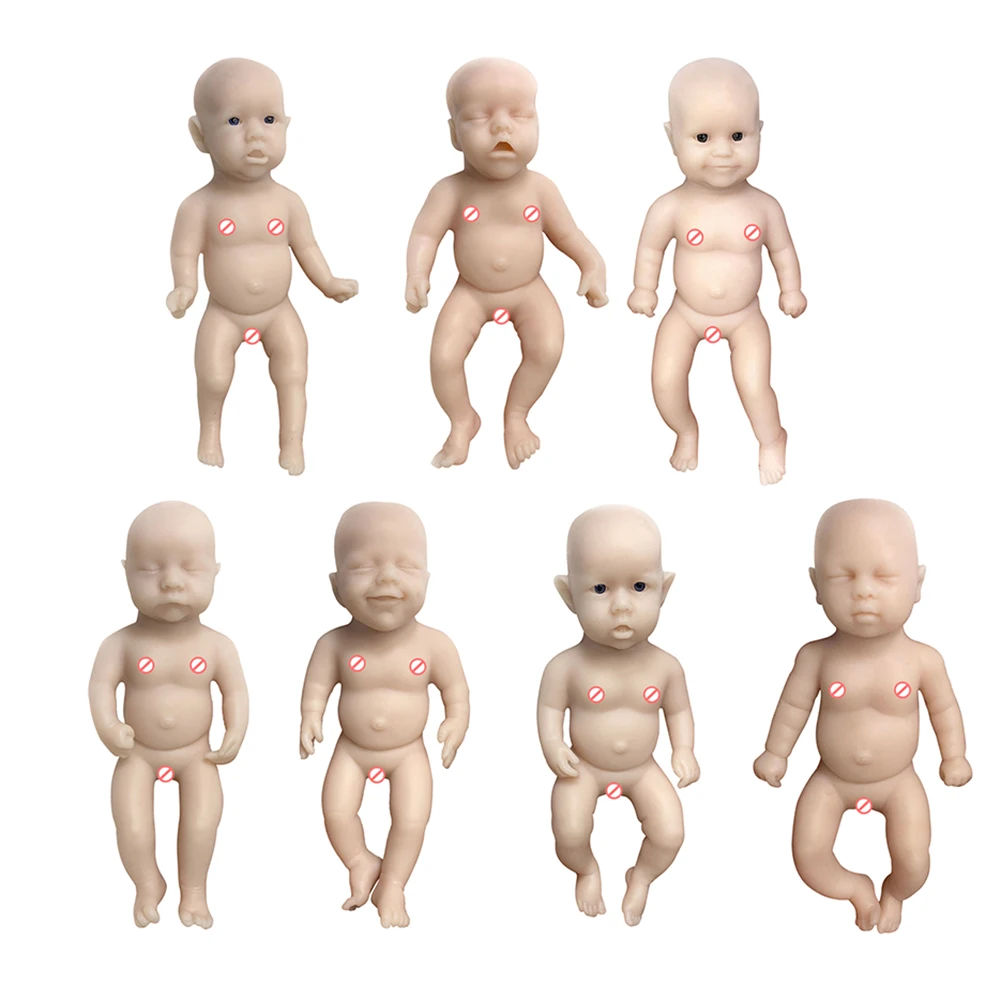 

DIY Unpainted Girl Full Body Silicone Baby Reborn Doll Washable Unpainted Full Limb Doll Unfinished Soft Doll DIY Blank Toy