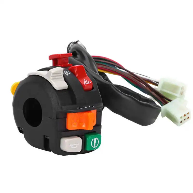 

22mm Handlebar Switch High/Low Beam Light Turn Signal Ignition Waterproof Control Button Horn Switch
