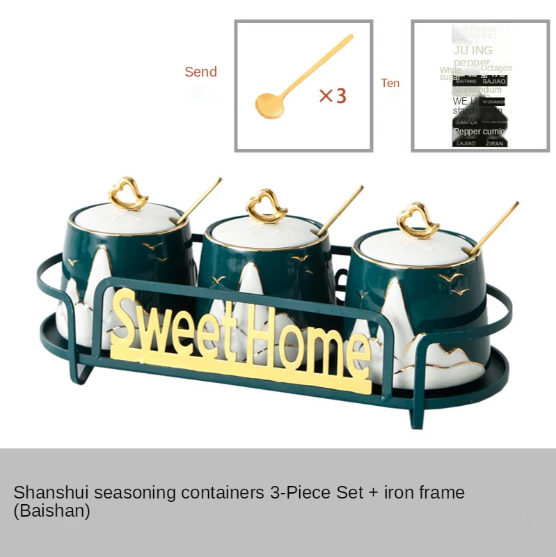 

TT McLaren Kitchen Salt and Sugar Condiment Dispenser Household Storage Box Kitchen Supplies Set