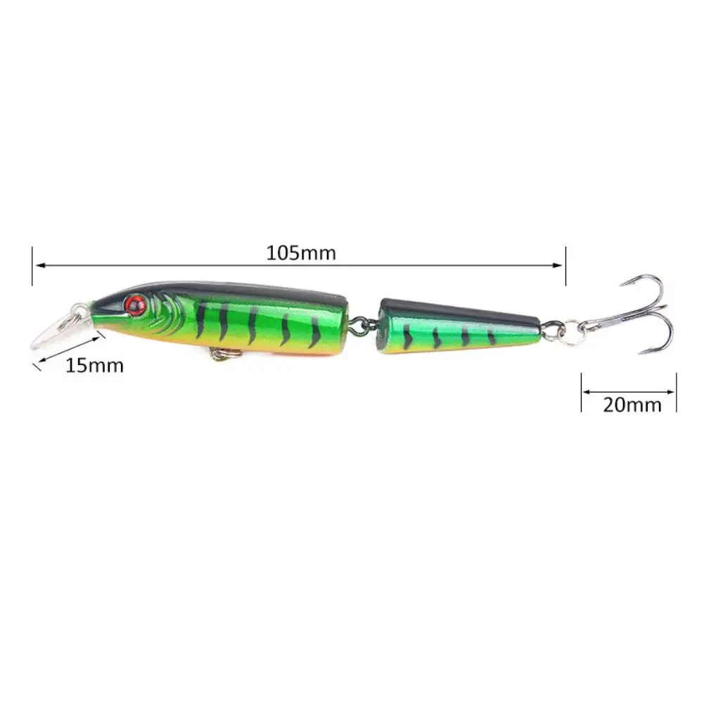 

10.5cm 2-Section Lifelike Neon Freshwater Fishing Lure Hard Stimulation Fish Bait Wobbler Artificial Hard Bait Fishing Tackle