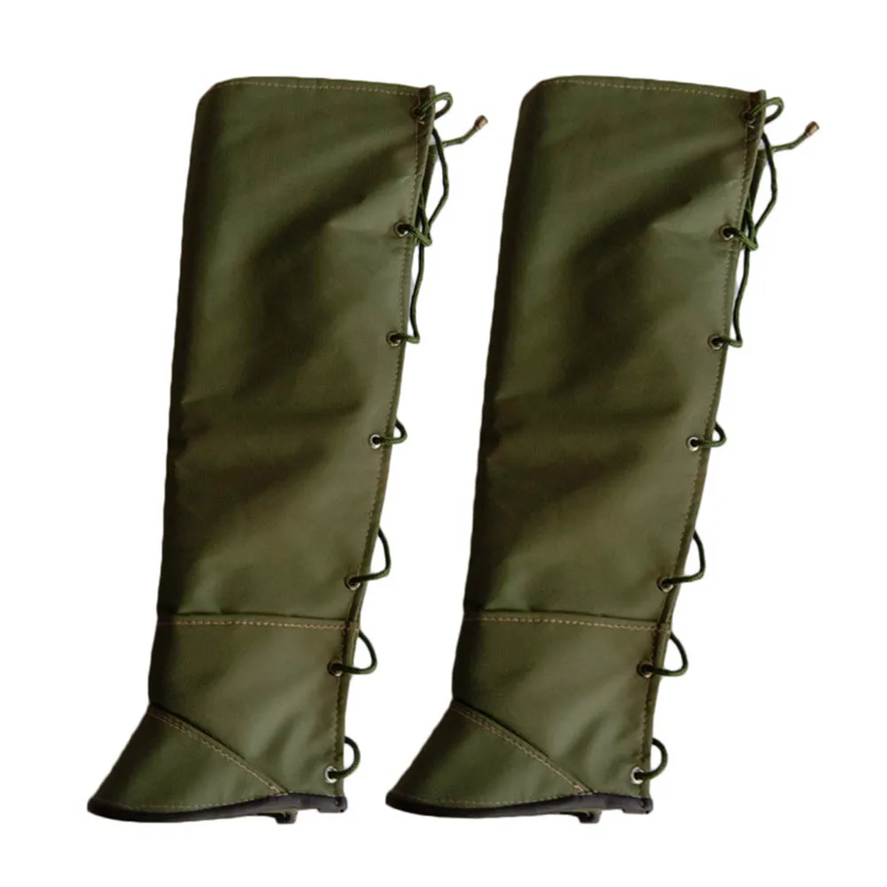

1pair Snake Protection Canvas Hiking Gaiter Hunting Legging Outdoor Climbing Half Chaps Guard Snow Cover Warmer Walking Safety