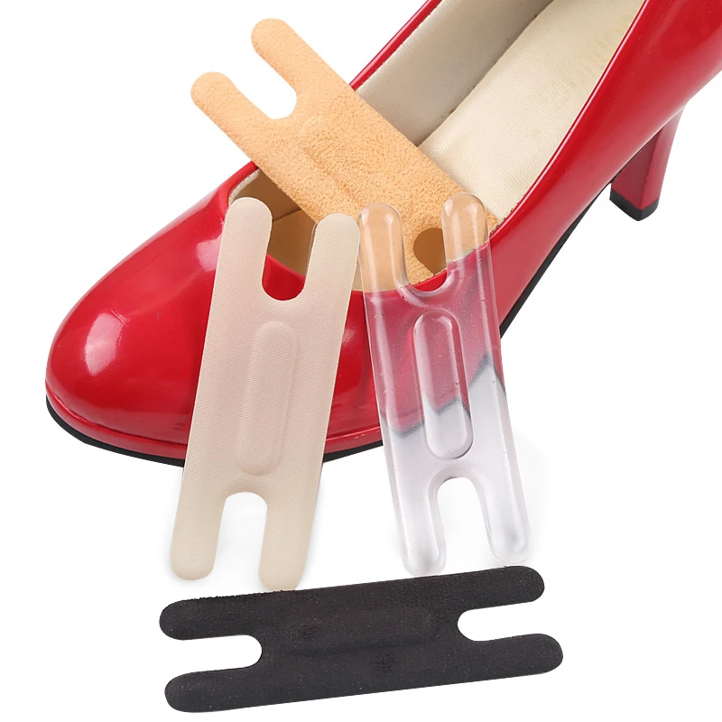 

1Pair Foot Care Heel Pads Cushion Suede Leather Back of Heel Grips Heel Liner Cushions for High Heels Blisters H Type