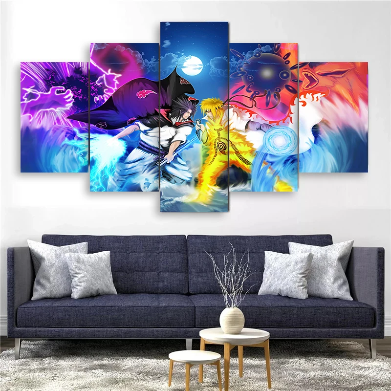 

5 Pieces Canvas Paintings Anime Characters Poster Print Wall Art Prints Modern Home Living Room Wall Picture Decorative Murals