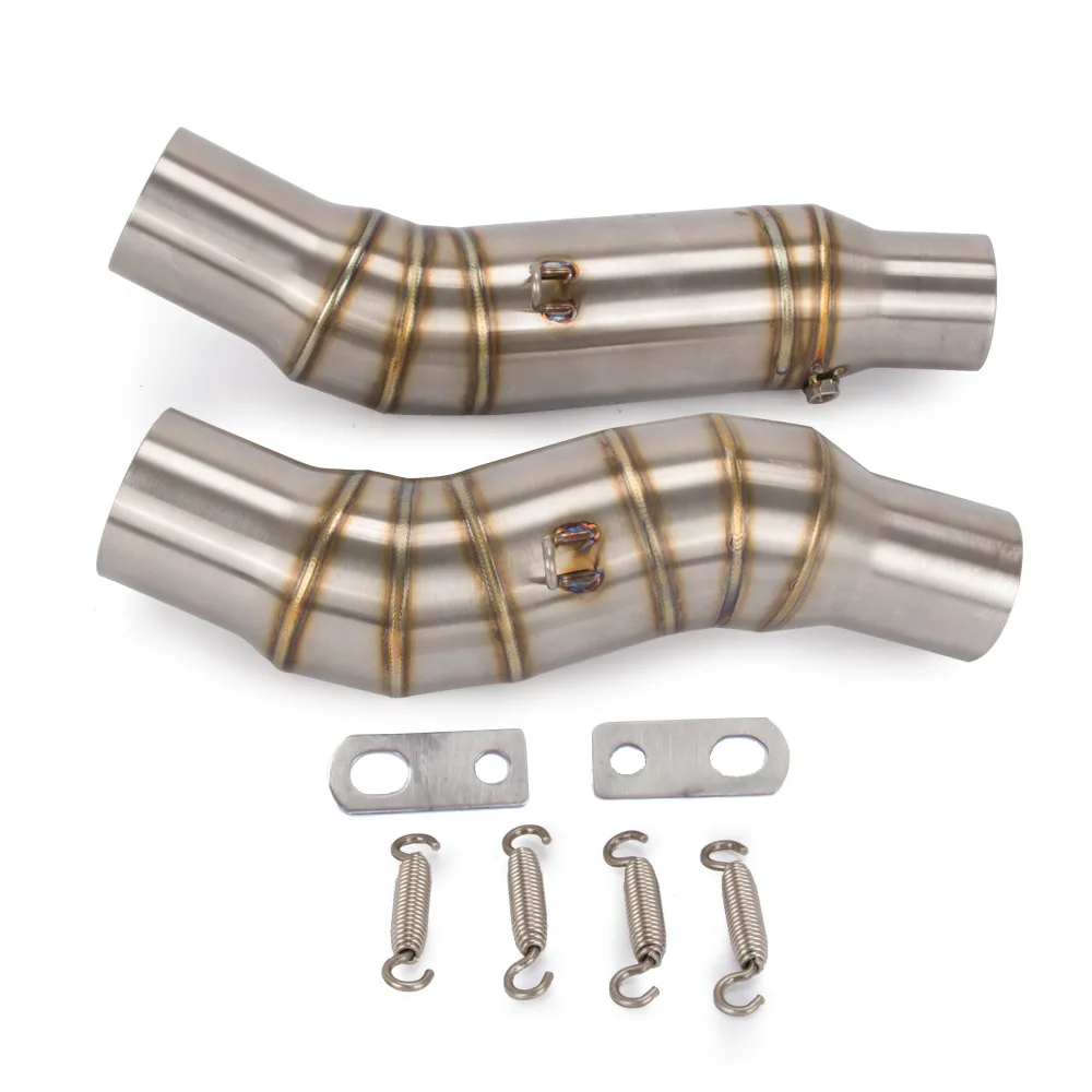 

Racing Motorcycle Exhaust Middle Pipe Round Muffler For Kawasaki Z1000 2010-2014 Without Exhaust Slip-On