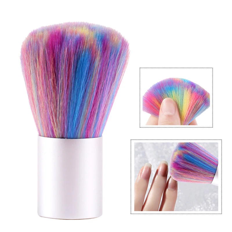 2 шт. портативная цветная кисточка для ногтей инструменты мягкая щетка очищающее