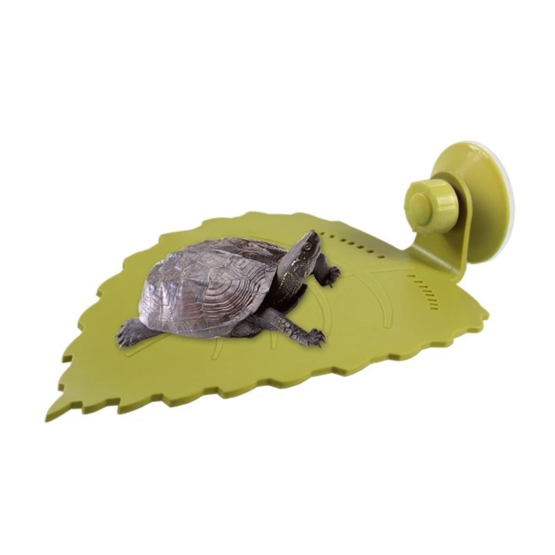 

Turtle Climbing Drying Platform Turtle Basking Aquarium Simulated Leaves Fish Tank Climbing Landscape Decoration With Suction