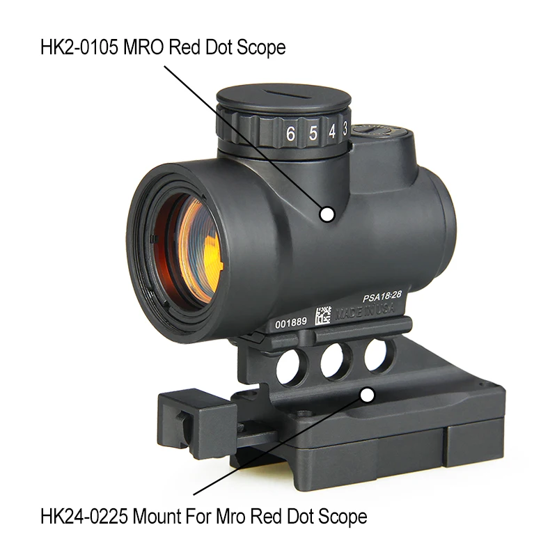 

Tactical Hunting sight MRO 2MOA Red Dot Rifle Sight Holographic Red Dot Scopes Reflex Scope Collimator Sight Optics GZ2-0105