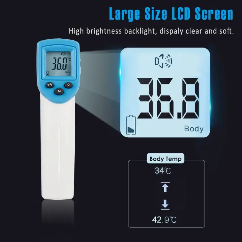 Термометр для взрослых Бесконтактный цифровой инфракрасный термометр с ЖК