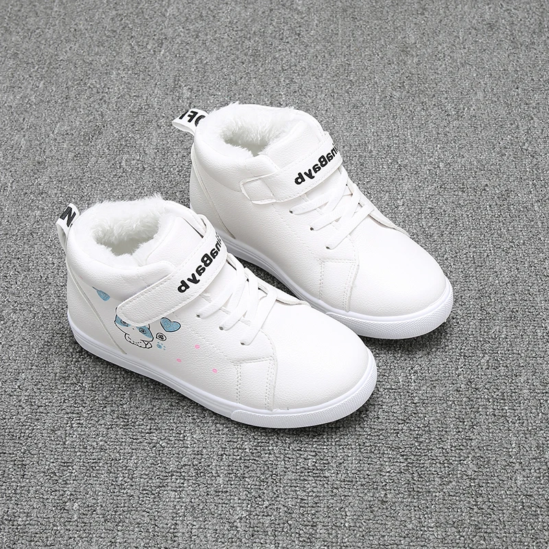 Хлопковая обувь для мальчиков бархатные Детские Мультяшные сапоги зимняя