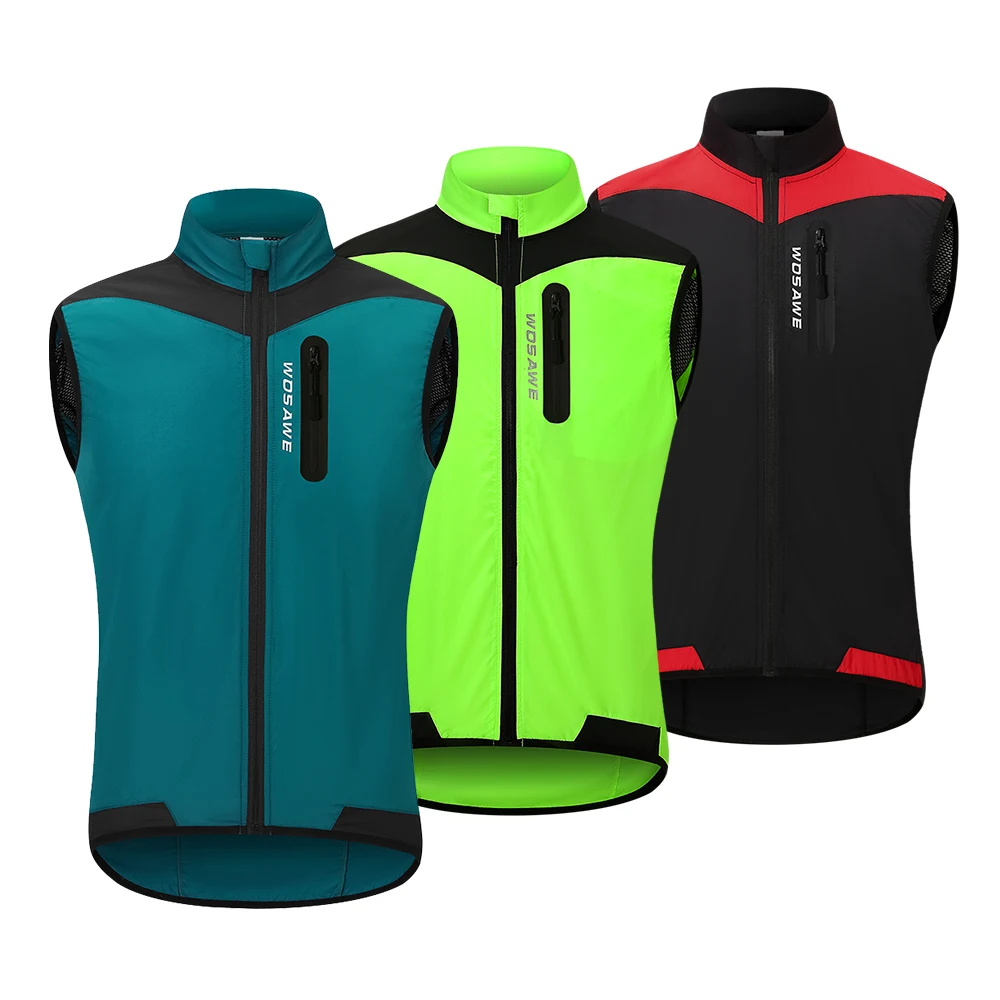 WOSAWE легкая мужская мотоциклетная куртка без рукавов ветрозащитная дышащая