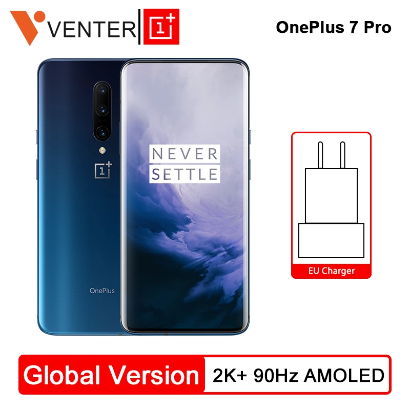 Глобальная версия Oneplus 7 Pro смартфон 12 Гб 256 Snapdragon 855 6 67 &quot90 ГГц 2 K Экран 48MP NFC Android