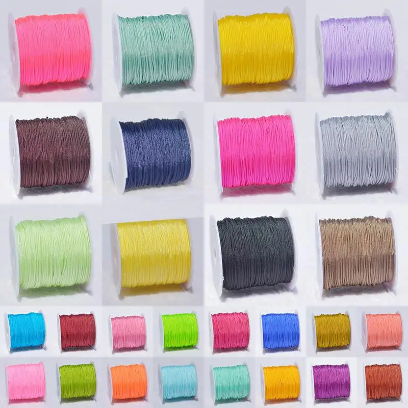 

1Roll Nylon Cord Jewelry Thread Thread DIY 0.8mm*20m For Necklace Bracelets Jewelry Accessories 39Colors Hot Sale High Quality