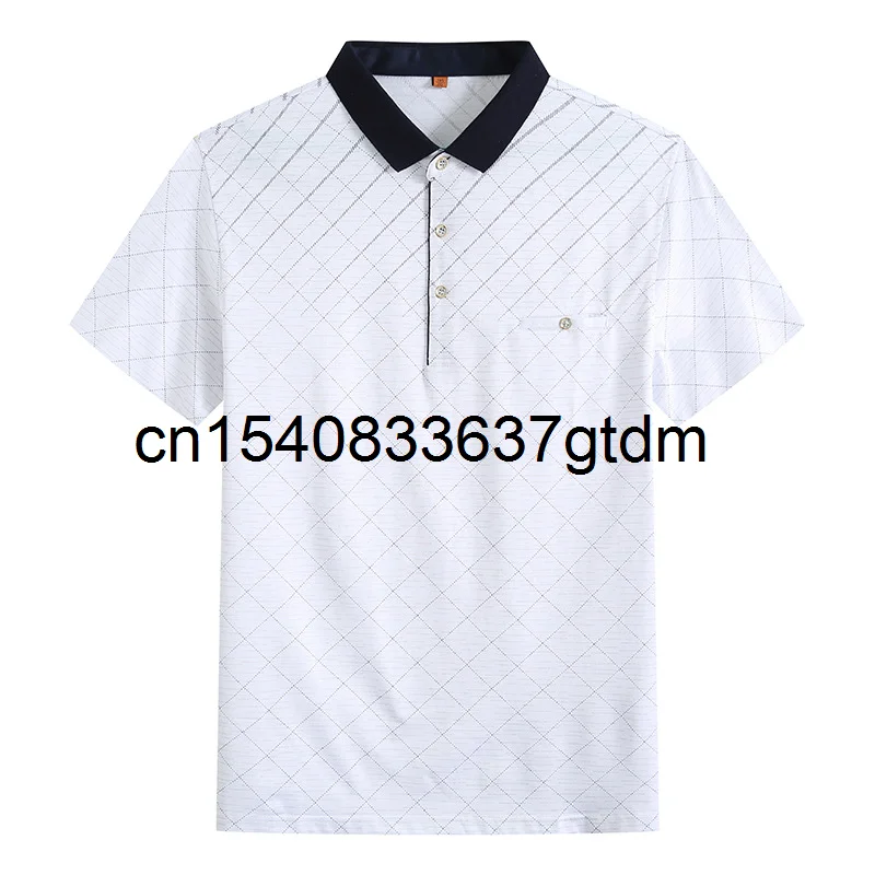 

Summer men's short sleeve T-shirt plus large round neck loose polo shirt fat man leisure thin youth t-shirt