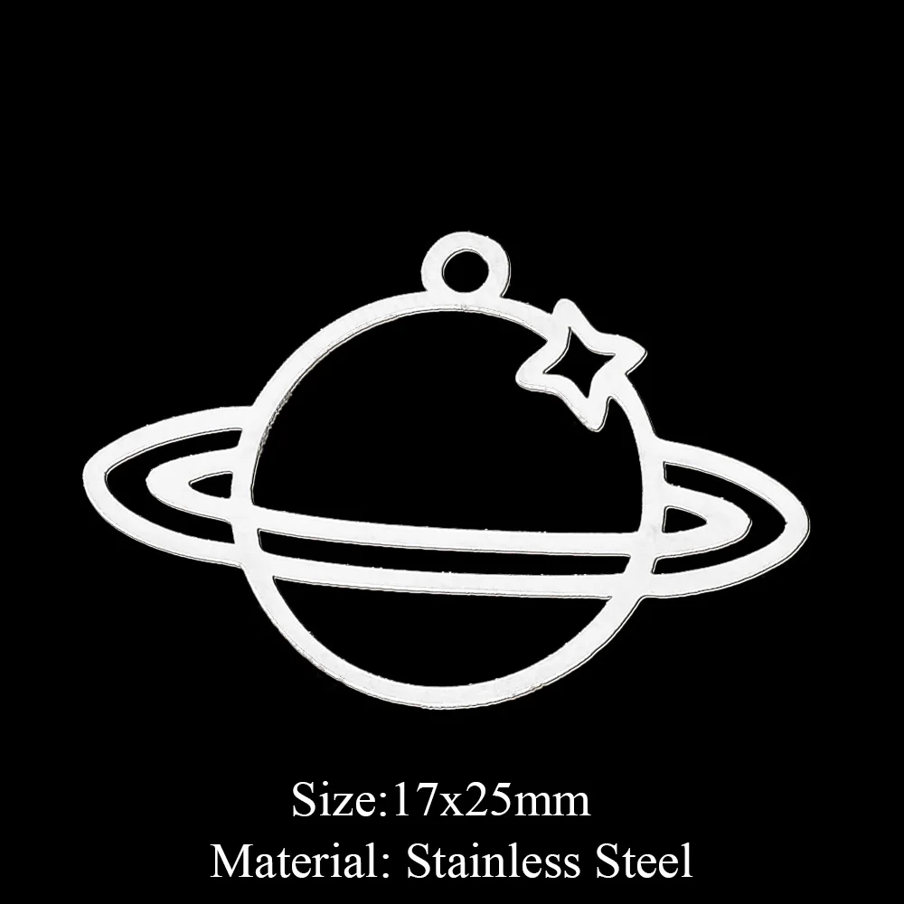 5 шт./лот 100% серьги-подвески из нержавеющей стали сделай сам в виде планеты со