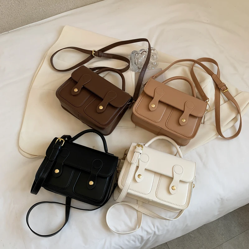 Однотонная маленькая Наплечная кросс-боди сумка LEFTSIDE из искусственной кожи с