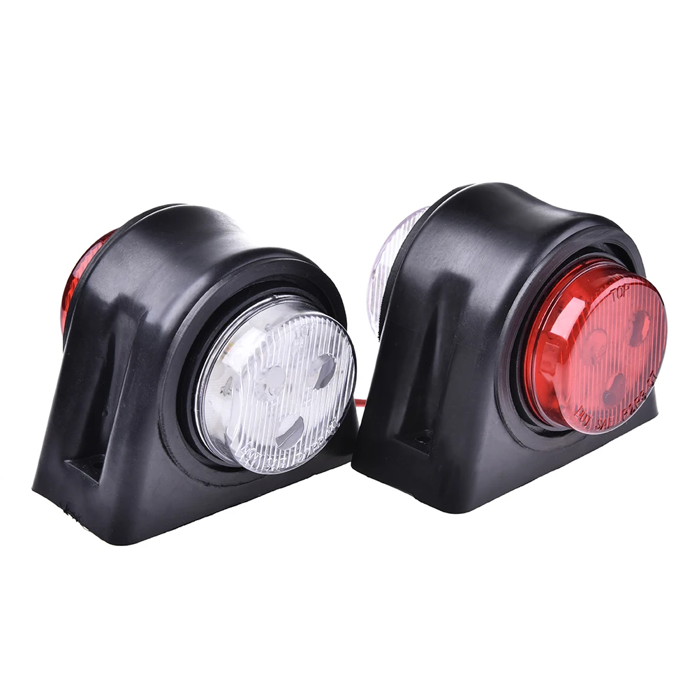 

2PCS 12 LEDs Trailer Light Red And White Double Sides Marker Sidelights Warning Lamp For Car Truck Trailer Lorry Expedient