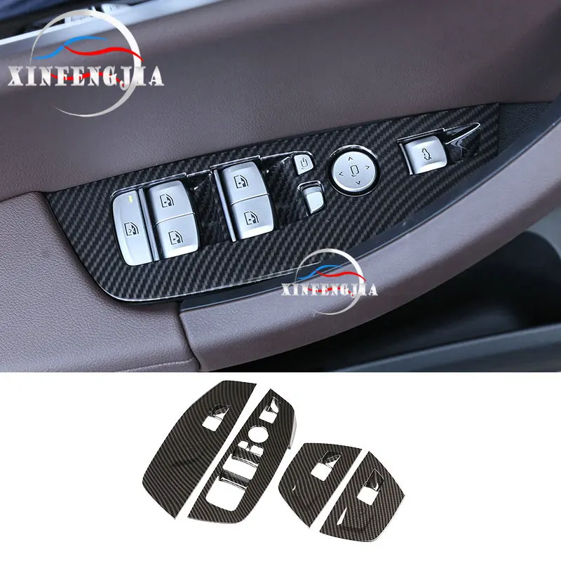 

Для BMW X3 G01 18-19 X4 2019 4x Цвет углеродного волокна дверной подлокотник оконный подъемник отделка