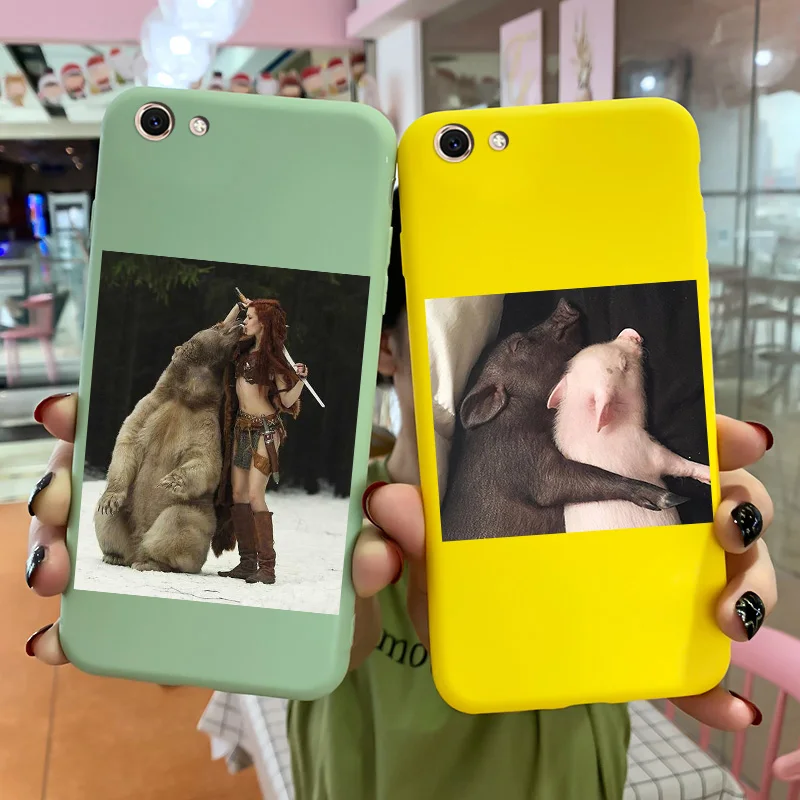 

Matte Soft Shell For VIVO Y71 Case Fashion Silicone TPU Cartoon Shell For Vivo Y71 Case Cute Animal Painted Back Cover