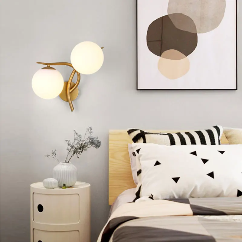 Настенные светильники для помещений стеклянный шар светодиодный настенный