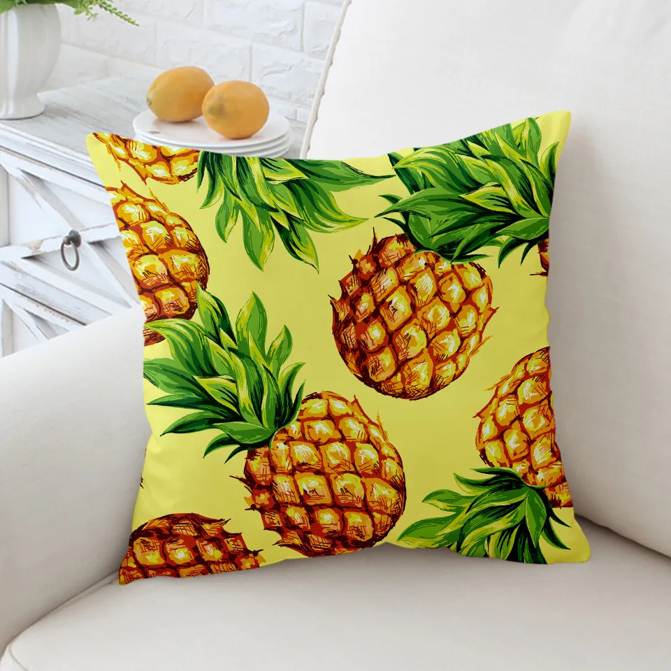 Наволочка с цветным рисунком ананаса полосатых очков наволочка ананасов