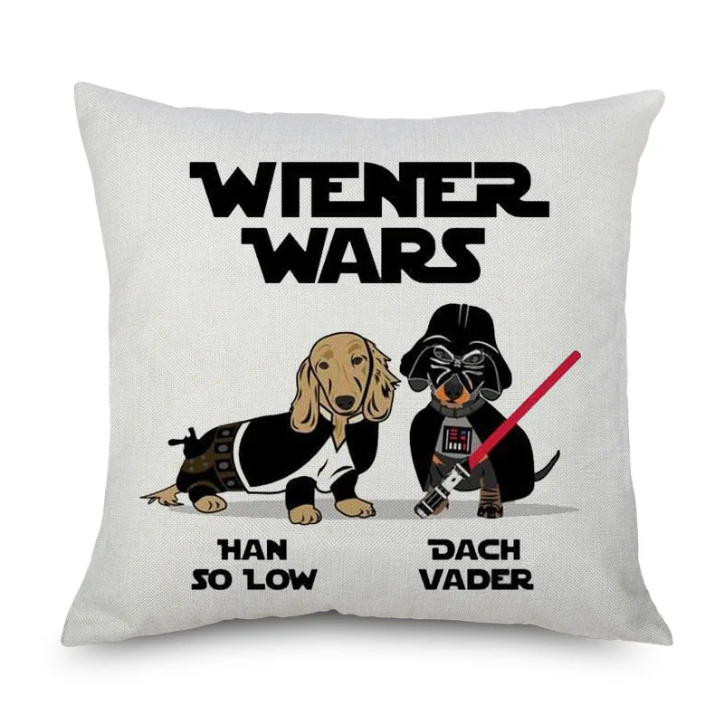 Наволочка для подушки Wiener Wars Dachshunds декоративная детская наволочка собаки