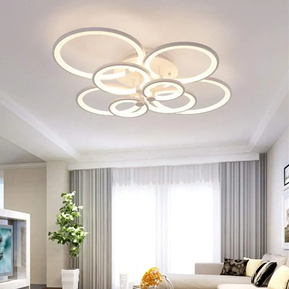 

Double Glow Modern led chandelier for living room bedroom study room remote controller dimmable ceiling chandelier AC90-260V