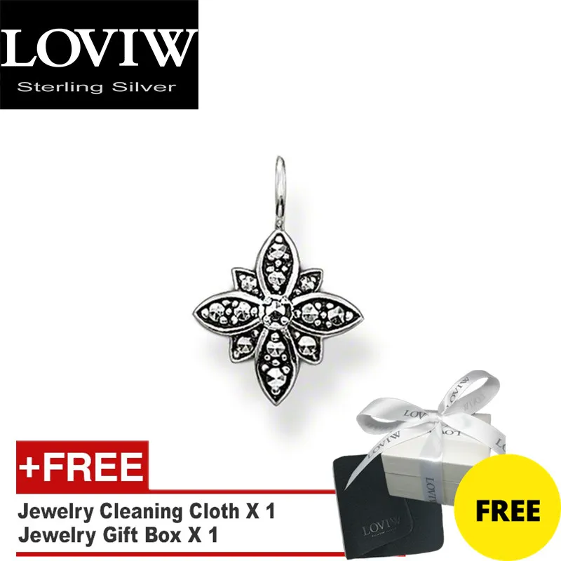Pendant Marcasite Star Brand New Fashion Jewelry drop shipping Vintage Romantic 925 Sterling Silver Gift For Woman Girls | Украшения и
