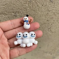 genuine animation peripheral snowman christmas ornaments q version doll decoration model toys manual diy material