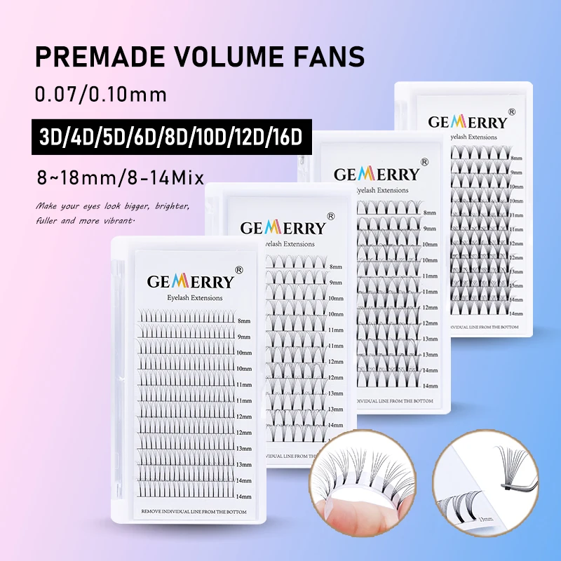 5 шт. Новое поступление Удлиненные ресницы для наращивания смешанные 8-14 русские