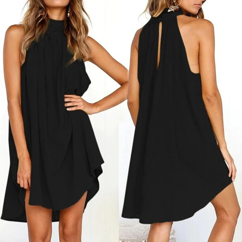 

Womens Holiday Irregular Dress Ladies Summer Beach Sleeveless Party Dress Vestidos Verano 2021 New Arrival Dresses For Women