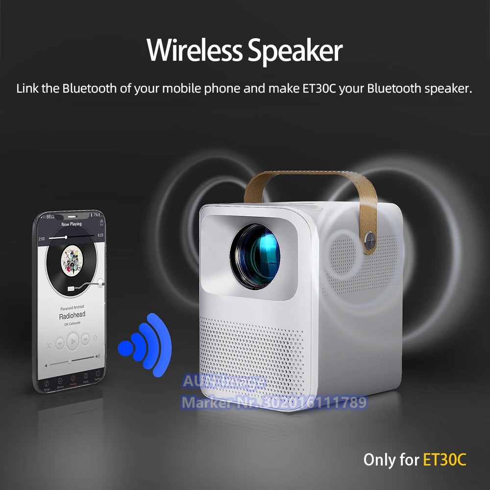 Мини проектор ET30 AUN видеопроектор Full HD 1080P светодиодный Поддержка Wi Fi Android 4K| |