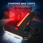 Горный велосипед Велоспорт 6 режимов светильник спереди светодиодный светильник вспышки светильник задний фонарь USB Перезаряжаемые Безопасность Предупреждение светильник